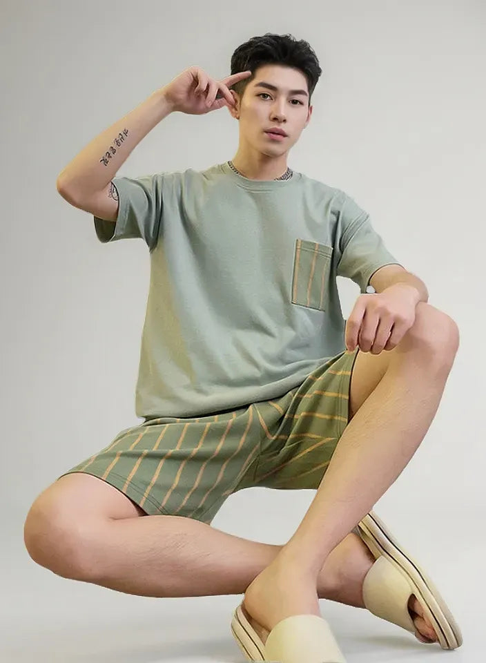 PIJAMA KOREANA - ALGODÓN - PARA HOMBRE