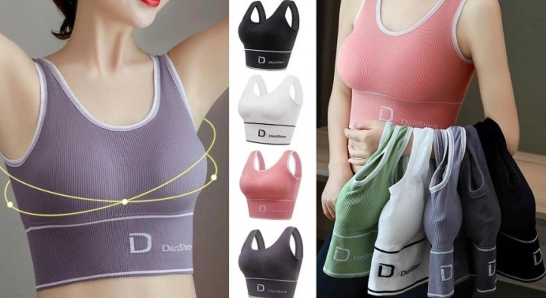 Sujetador Deportivo Mujer – DANSHEN - PAQUETE DE 4 TOPS